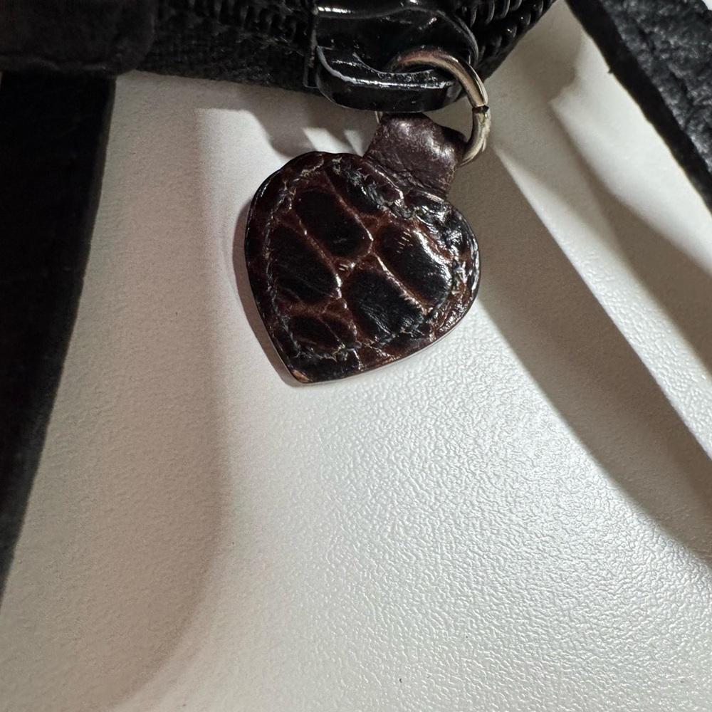 Brighton Nepal Organizer Pebble Italian Crocodile Embossed Leather Crossbody Bag - Picture 12 of 16